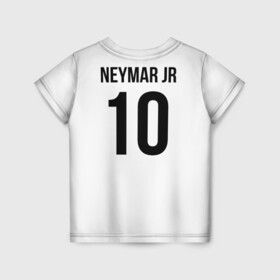 Детская футболка 3D с принтом Неймар ПСЖ , 100% гипоаллергенный полиэфир | прямой крой, круглый вырез горловины, длина до линии бедер, чуть спущенное плечо, ткань немного тянется | Тематика изображения на принте: neymar | psg | неймар | псж