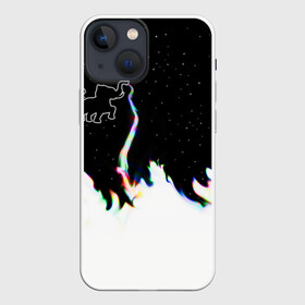 Чехол для iPhone 13 mini с принтом Затерянный в космосе ,  |  | звезды слон пламя потерянный забытый радуга хобот огонь