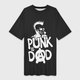 Платье-футболка 3D с принтом Граффити Панки ,  |  | alternative | music | punk | punks not dead | rock | альтернатива | музыка | панк | панки не умерают | панкс нот дэд | рок