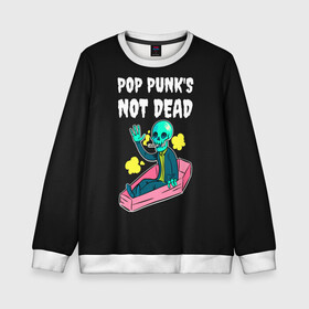 Детский свитшот 3D с принтом Фанат Поп Панка , 100% полиэстер | свободная посадка, прямой крой, мягкая тканевая резинка на рукавах и понизу свитшота | alternative | music | punk | punks not dead | rock | альтернатива | музыка | панк | панки не умерают | панкс нот дэд | рок