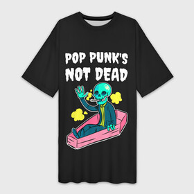 Платье-футболка 3D с принтом Фанат Поп Панка ,  |  | alternative | music | punk | punks not dead | rock | альтернатива | музыка | панк | панки не умерают | панкс нот дэд | рок