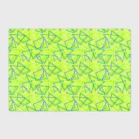 Магнитный плакат 3Х2 с принтом Абстрактный неоновый зеленый , Полимерный материал с магнитным слоем | 6 деталей размером 9*9 см | абстрактный | геометрический | детский | зеленый | летний | неоновый | ретро | треугольники