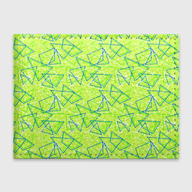 Обложка для студенческого билета с принтом Абстрактный неоновый зеленый , натуральная кожа | Размер: 11*8 см; Печать на всей внешней стороне | Тематика изображения на принте: абстрактный | геометрический | детский | зеленый | летний | неоновый | ретро | треугольники