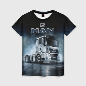 Женская футболка 3D с принтом Man фура , 100% полиэфир ( синтетическое хлопкоподобное полотно) | прямой крой, круглый вырез горловины, длина до линии бедер | man | man truck | man грузовик | truck | trucks | грузовик | грузовики | дальнобои | дальнобой | дальнобойщик | мен | мен грузовик | фура | фуры