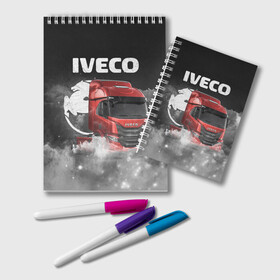 Блокнот с принтом Iveco truck , 100% бумага | 48 листов, плотность листов — 60 г/м2, плотность картонной обложки — 250 г/м2. Листы скреплены удобной пружинной спиралью. Цвет линий — светло-серый
 | Тематика изображения на принте: iveco | iveco truck | iveco грузовик | truck | trucks | грузовик | грузовики | дальнобои | дальнобой | дальнобойщик | ивеко | ивеко грузовик | фура | фуры