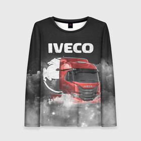 Женский лонгслив 3D с принтом Iveco truck , 100% полиэстер | длинные рукава, круглый вырез горловины, полуприлегающий силуэт | iveco | iveco truck | iveco грузовик | truck | trucks | грузовик | грузовики | дальнобои | дальнобой | дальнобойщик | ивеко | ивеко грузовик | фура | фуры