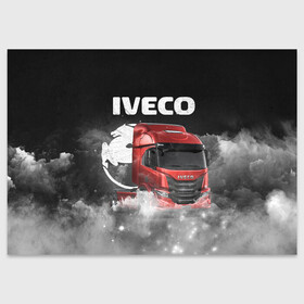 Поздравительная открытка с принтом Iveco truck , 100% бумага | плотность бумаги 280 г/м2, матовая, на обратной стороне линовка и место для марки
 | iveco | iveco truck | iveco грузовик | truck | trucks | грузовик | грузовики | дальнобои | дальнобой | дальнобойщик | ивеко | ивеко грузовик | фура | фуры