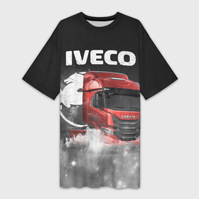 Платье-футболка 3D с принтом Iveco truck ,  |  | iveco | iveco truck | iveco грузовик | truck | trucks | грузовик | грузовики | дальнобои | дальнобой | дальнобойщик | ивеко | ивеко грузовик | фура | фуры