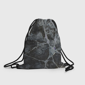 Рюкзак-мешок 3D с принтом Лунный камень , 100% полиэстер | плотность ткани — 200 г/м2, размер — 35 х 45 см; лямки — толстые шнурки, застежка на шнуровке, без карманов и подкладки | Тематика изображения на принте: art | бетон | булыжник | луна | текстура | трещина