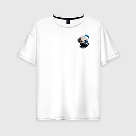 Женская футболка хлопок Oversize с принтом Плачущий Синдзи , 100% хлопок | свободный крой, круглый ворот, спущенный рукав, длина до линии бедер
 | Тематика изображения на принте: evangelion | евангелион | синдзи