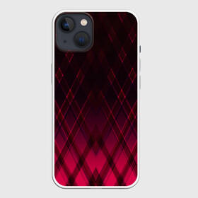 Чехол для iPhone 13 с принтом Геометрический градиентный фон ,  |  | абстрактный | вишневый | геометрический | градиентный | клетка | красный | модный | плед | современный