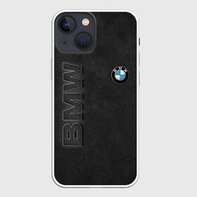 Чехол для iPhone 13 mini с принтом BMW LOGO AND INSCRIPTION ,  |  | Тематика изображения на принте: bmw | авто | автомобиль | бмв | логотип | марка | машина | надпись | текстура