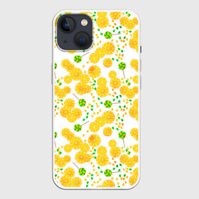 Чехол для iPhone 13 с принтом Лимонная карамель ,  |  | детский | карамель | конфеты | лимон | лимонный узор | малышам | сладости | чупа чупс