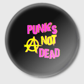 Значок с принтом Панк анархия ,  металл | круглая форма, металлическая застежка в виде булавки | Тематика изображения на принте: alternative | music | punk | punks not dead | rock | альтернатива | музыка | панк | панки не умерают | панкс нот дэд | рок