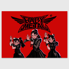 Поздравительная открытка с принтом Anime Baby Metal , 100% бумага | плотность бумаги 280 г/м2, матовая, на обратной стороне линовка и место для марки
 | Тематика изображения на принте: alternative | baby metal | babymetal | metall | music | rock | альтернатива | каваий метал | металл | моа кикути | музыка | рок | судзука накамото | юи мидзуно