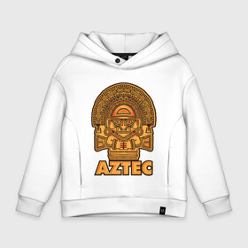 Детское худи Oversize хлопок с принтом Aztec Ацтеки , френч-терри — 70% хлопок, 30% полиэстер. Мягкий теплый начес внутри —100% хлопок | боковые карманы, эластичные манжеты и нижняя кромка, капюшон на магнитной кнопке | Тематика изображения на принте: ацтеки | ацтекская империя | индеец | индейцы | символ | фигурка