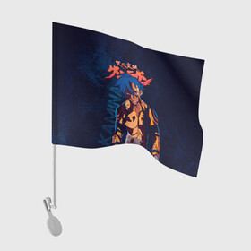 Флаг для автомобиля с принтом Камина Гуррен Лаганн , 100% полиэстер | Размер: 30*21 см | gurren lagann | kamina | tengen toppa gurren lagann | гуррен | гуррен лаганн | камина дзиха | лаганн