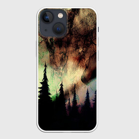 Чехол для iPhone 13 mini с принтом СТРАШНЫЙ ЛЕС ,  |  | абстракция | живопись | искуство | лес | рисунок