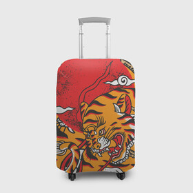 Чехол для чемодана 3D с принтом Год тигра , 86% полиэфир, 14% спандекс | двустороннее нанесение принта, прорези для ручек и колес | год  тигра | дикий | звери | кошки | полосы | тигр | тигровые мотивы | хищник