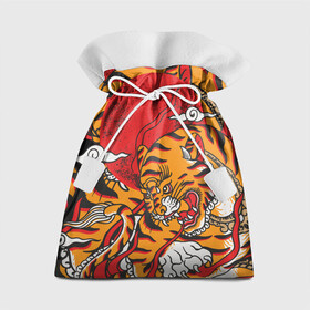 Подарочный 3D мешок с принтом Год тигра , 100% полиэстер | Размер: 29*39 см | Тематика изображения на принте: год  тигра | дикий | звери | кошки | полосы | тигр | тигровые мотивы | хищник