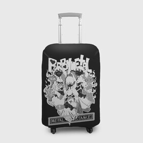 Чехол для чемодана 3D с принтом Baby Metal Negative , 86% полиэфир, 14% спандекс | двустороннее нанесение принта, прорези для ручек и колес | alternative | baby metal | babymetal | metall | music | rock | альтернатива | каваий метал | металл | моа кикути | музыка | рок | судзука накамото | юи мидзуно