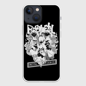 Чехол для iPhone 13 mini с принтом Baby Metal Negative ,  |  | Тематика изображения на принте: alternative | baby metal | babymetal | metall | music | rock | альтернатива | каваий метал | металл | моа кикути | музыка | рок | судзука накамото | юи мидзуно