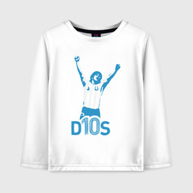 Детский лонгслив хлопок с принтом Maradona - Dios , 100% хлопок | круглый вырез горловины, полуприлегающий силуэт, длина до линии бедер | argentina | diego | football | maradona | messi | аргентина | гол | диего | игрок | марадона | месси | мяч | рука бога | спорт | футбол | футболист | чемпион