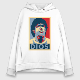 Женское худи Oversize хлопок с принтом Dios - Maradona , френч-терри — 70% хлопок, 30% полиэстер. Мягкий теплый начес внутри —100% хлопок | боковые карманы, эластичные манжеты и нижняя кромка, капюшон на магнитной кнопке | Тематика изображения на принте: argentina | diego | football | maradona | messi | аргентина | гол | диего | игрок | марадона | месси | мяч | рука бога | спорт | футбол | футболист | чемпион