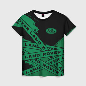 Женская футболка 3D с принтом Land Rover - Strokes (Tapes) , 100% полиэфир ( синтетическое хлопкоподобное полотно) | прямой крой, круглый вырез горловины, длина до линии бедер | auto | defender | land | logo | moto | range | rover | symbol | авто | автомобиль | гонки | дефендер | знак | краска | ленд | ленты | лого | логотип | логотипы | лэнд | марка | машина | мото | полосы | ровер | рэндж | символ | символы