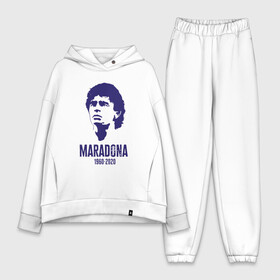 Женский костюм хлопок Oversize с принтом Марадона ,  |  | argentina | diego | football | maradona | messi | аргентина | гол | диего | игрок | марадона | месси | мяч | рука бога | спорт | футбол | футболист | чемпион