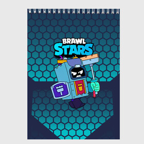 Скетчбук с принтом Злой Ash Brawl Stars Эш  , 100% бумага
 | 48 листов, плотность листов — 100 г/м2, плотность картонной обложки — 250 г/м2. Листы скреплены сверху удобной пружинной спиралью | ash | brawl | brawl stars | brawlstars | brawl_stars | аш | бравл | бравлстарс | эш