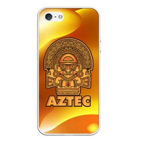 Чехол для iPhone 5/5S матовый с принтом Aztec Ацтеки , Силикон | Область печати: задняя сторона чехла, без боковых панелей | Тематика изображения на принте: ацтеки | ацтекская империя | индеец | индейцы | символ | фигурка