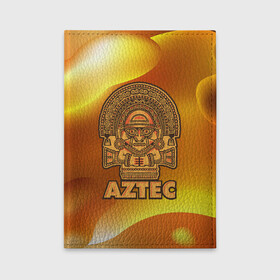 Обложка для автодокументов с принтом Aztec Ацтеки , натуральная кожа |  размер 19,9*13 см; внутри 4 больших “конверта” для документов и один маленький отдел — туда идеально встанут права | Тематика изображения на принте: ацтеки | ацтекская империя | индеец | индейцы | символ | фигурка