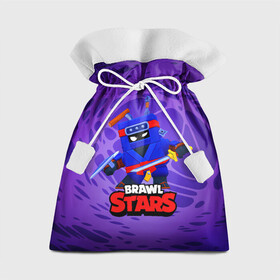 Подарочный 3D мешок с принтом Ninja Ash Brawl Stars Эш  , 100% полиэстер | Размер: 29*39 см | Тематика изображения на принте: ash | brawl | brawl stars | brawlstars | brawl_stars | аш | бравл | бравлстарс | эш