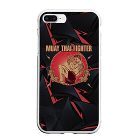 Чехол для iPhone 7Plus/8 Plus матовый с принтом MUAY THAI FIGHTER , Силикон | Область печати: задняя сторона чехла, без боковых панелей | fighter | muay thai | боец | драки | карате | муай тай | мутай