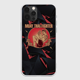 Чехол для iPhone 12 Pro Max с принтом MUAY THAI FIGHTER , Силикон |  | fighter | muay thai | боец | драки | карате | муай тай | мутай