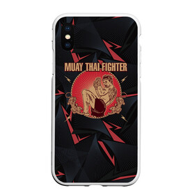 Чехол для iPhone XS Max матовый с принтом MUAY THAI FIGHTER , Силикон | Область печати: задняя сторона чехла, без боковых панелей | fighter | muay thai | боец | драки | карате | муай тай | мутай