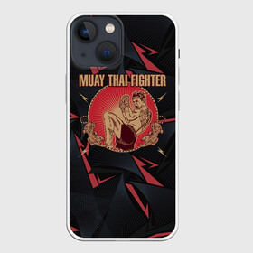 Чехол для iPhone 13 mini с принтом MUAY THAI FIGHTER ,  |  | fighter | muay thai | боец | драки | карате | муай тай | мутай