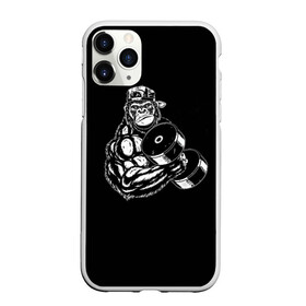 Чехол для iPhone 11 Pro Max матовый с принтом Ironmonkey , Силикон |  | Тематика изображения на принте: fitness | gorilla | gym | monkey | power | sport | strength | горилла | качалка | мощь | сила | спорт | фитнес