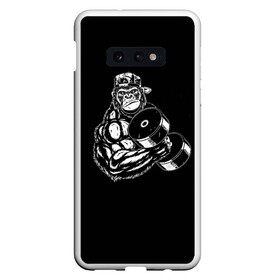 Чехол для Samsung S10E с принтом Ironmonkey , Силикон | Область печати: задняя сторона чехла, без боковых панелей | fitness | gorilla | gym | monkey | power | sport | strength | горилла | качалка | мощь | сила | спорт | фитнес