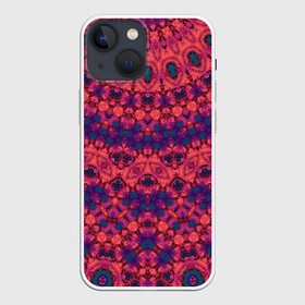 Чехол для iPhone 13 mini с принтом Круглый красный орнамент ,  |  | калейдоскоп | красный | круглый | круглый орнамент | орнамент | современный | этнический