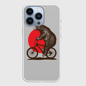 Чехол для iPhone 13 Pro с принтом Медведь на велосиеде ,  |  | вело | велосипед | медведь | солнце | спорт | япония