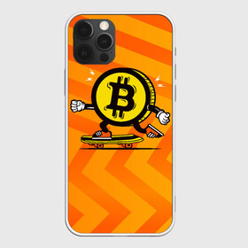 Чехол для iPhone 12 Pro Max с принтом Биткоин на скейте , Силикон |  | bitcoin | альткоин | битки | биткоин | биток | крипта | криптовалюта | монета | сатоши