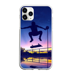 Чехол для iPhone 11 Pro матовый с принтом Skateboarding , Силикон |  | board | man | skate | skateboard | skateboarder | skateboarding | sport | street | sunset | доска | закат | скейт | скейтборд | скейтбординг | скейтбордист | спорт | улица | человек