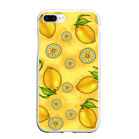 Чехол для iPhone 7Plus/8 Plus матовый с принтом Лимончик , Силикон | Область печати: задняя сторона чехла, без боковых панелей | вечеринка | другу | еда | лимон | подруге | фрукты