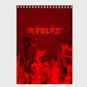Скетчбук с принтом ROBLOX ОГОНЬ , 100% бумага
 | 48 листов, плотность листов — 100 г/м2, плотность картонной обложки — 250 г/м2. Листы скреплены сверху удобной пружинной спиралью | roblox | игра | компьютерная игра | логотип | огонь | онлайн | онлайн игра | пламя | роблакс | роблокс