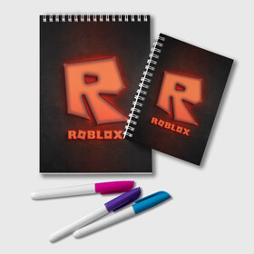 Блокнот с принтом ROBLOX NEON RED , 100% бумага | 48 листов, плотность листов — 60 г/м2, плотность картонной обложки — 250 г/м2. Листы скреплены удобной пружинной спиралью. Цвет линий — светло-серый
 | neon | roblox | игра | компьютерная игра | логотип | неон | онлайн | онлайн игра | роблакс | роблокс