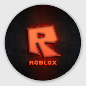 Коврик для мышки круглый с принтом ROBLOX NEON RED , резина и полиэстер | круглая форма, изображение наносится на всю лицевую часть | neon | roblox | игра | компьютерная игра | логотип | неон | онлайн | онлайн игра | роблакс | роблокс