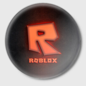 Значок с принтом ROBLOX NEON RED ,  металл | круглая форма, металлическая застежка в виде булавки | Тематика изображения на принте: neon | roblox | игра | компьютерная игра | логотип | неон | онлайн | онлайн игра | роблакс | роблокс