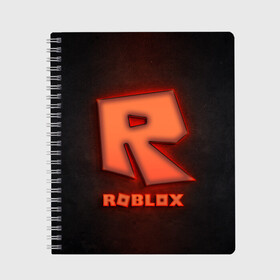 Тетрадь с принтом ROBLOX NEON RED , 100% бумага | 48 листов, плотность листов — 60 г/м2, плотность картонной обложки — 250 г/м2. Листы скреплены сбоку удобной пружинной спиралью. Уголки страниц и обложки скругленные. Цвет линий — светло-серый
 | neon | roblox | игра | компьютерная игра | логотип | неон | онлайн | онлайн игра | роблакс | роблокс
